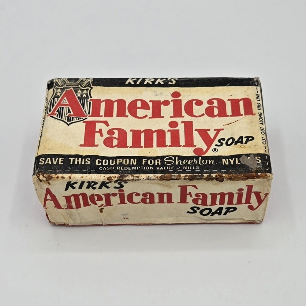 New Vintage 1968 KIRK'S AMERICAN FAMILY SOAP LG SZ Sheerlon Nylons‎ Advertising